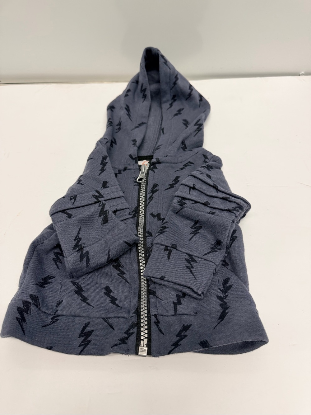 wonder nation Navy Fleece Hoodie with Black Trim